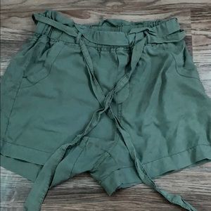 Green High Waisted Shorts